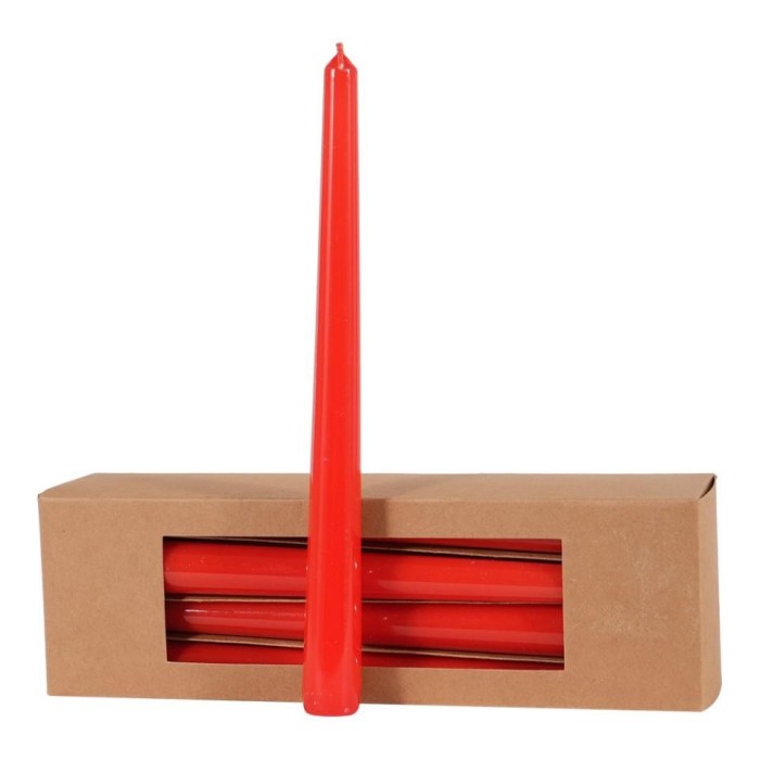 CANDELA SMALTATA H.25XD.21 MM. ROSSO